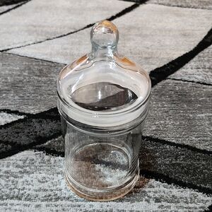 DECORATIVE CLEAR CANDY APOTHECARY JAR & LID